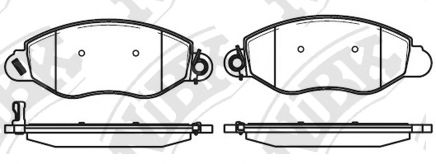 Комплект тормозных колодок, дисковый тормоз NiBK PN51162