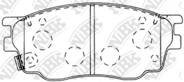Комплект тормозных колодок, дисковый тормоз NiBK PN5483