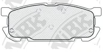 Комплект тормозных колодок, дисковый тормоз NiBK PN5809