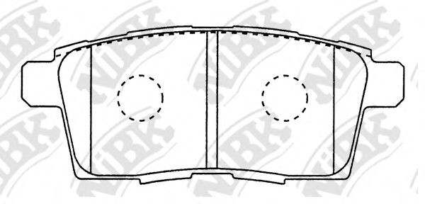 Комплект тормозных колодок, дисковый тормоз NiBK PN5814