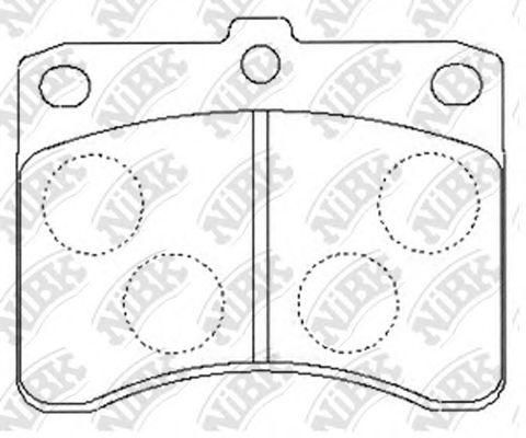 Комплект тормозных колодок, дисковый тормоз NiBK PN6114