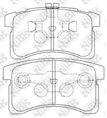 Комплект тормозных колодок, дисковый тормоз NiBK PN6451