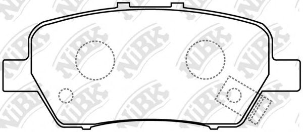 Комплект тормозных колодок, дисковый тормоз NiBK PN8506
