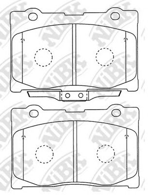 Комплект тормозных колодок, дисковый тормоз NiBK PN8801