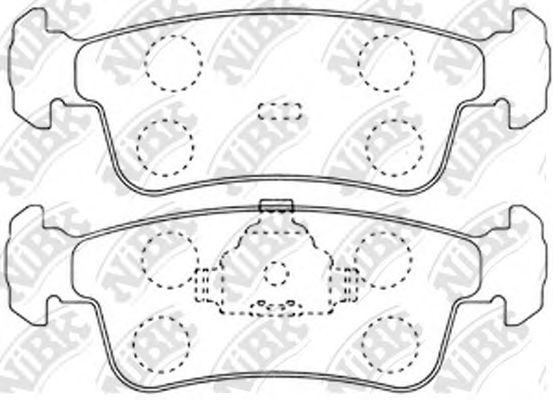 Комплект тормозных колодок, дисковый тормоз NiBK PN9008
