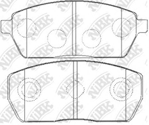 Комплект тормозных колодок, дисковый тормоз NiBK PN9408