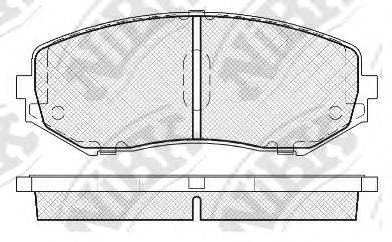 Комплект тормозных колодок, дисковый тормоз NiBK PN9802