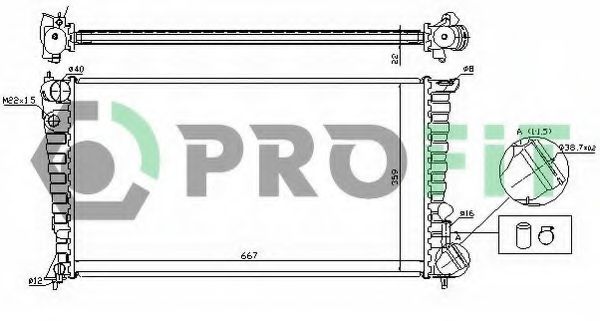 Радиатор, охлаждение двигателя PROFIT PR 0547A1