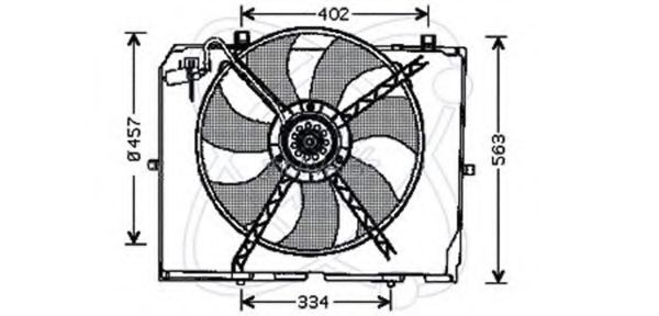 Вентилятор, охлаждение двигателя ELECTRO AUTO 32VM012