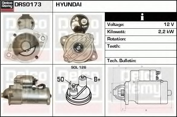 Стартер DELCO REMY DRS0173