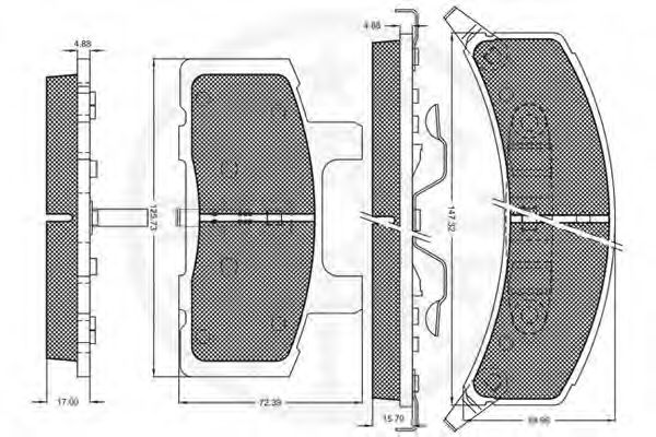 Комплект тормозных колодок, дисковый тормоз OPTIMAL 10014