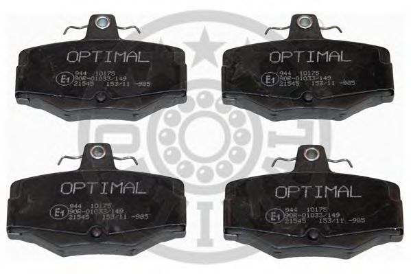 Комплект тормозных колодок, дисковый тормоз OPTIMAL 10175