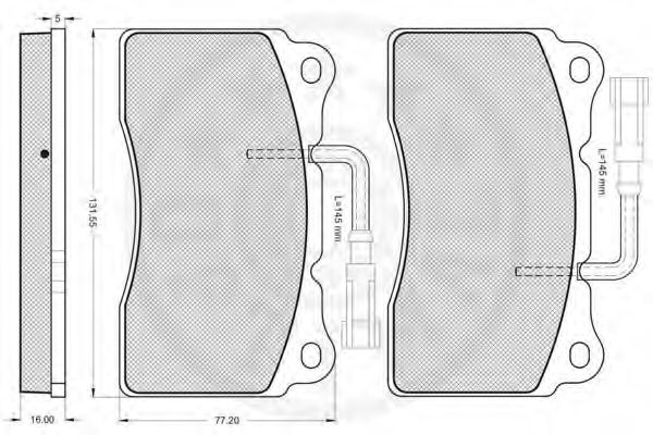 Комплект тормозных колодок, дисковый тормоз OPTIMAL 10248
