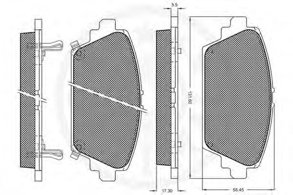 Комплект тормозных колодок, дисковый тормоз OPTIMAL 10311