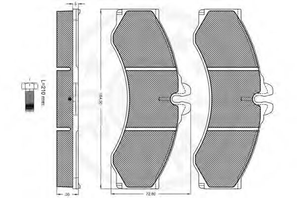 Комплект тормозных колодок, дисковый тормоз OPTIMAL 10404
