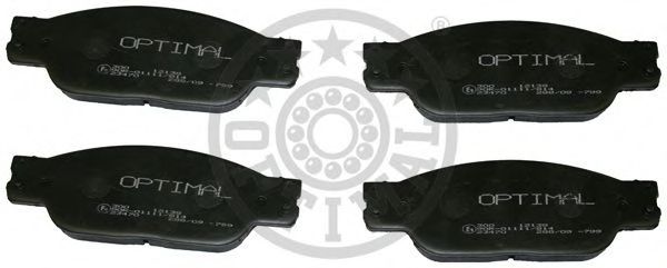 Комплект тормозных колодок, дисковый тормоз OPTIMAL 12138