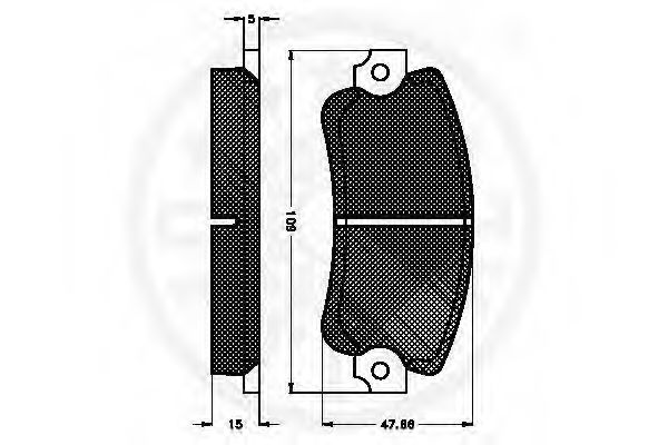 Комплект тормозных колодок, дисковый тормоз OPTIMAL 3502