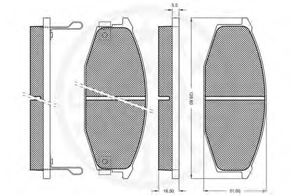 Комплект тормозных колодок, дисковый тормоз OPTIMAL 9327