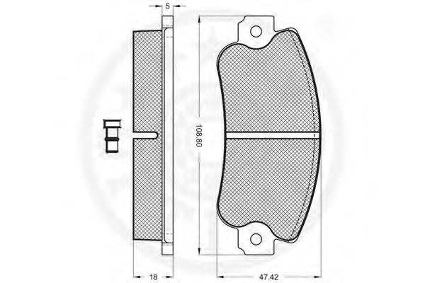 Комплект тормозных колодок, дисковый тормоз OPTIMAL 9342