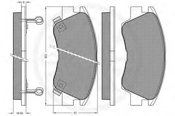 Комплект тормозных колодок, дисковый тормоз HERTH+BUSS ELPARTS J3605025
