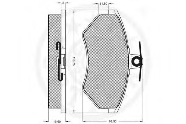 Комплект тормозных колодок, дисковый тормоз OPTIMAL 9772