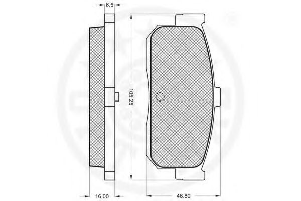 Комплект тормозных колодок, дисковый тормоз OPTIMAL 21713