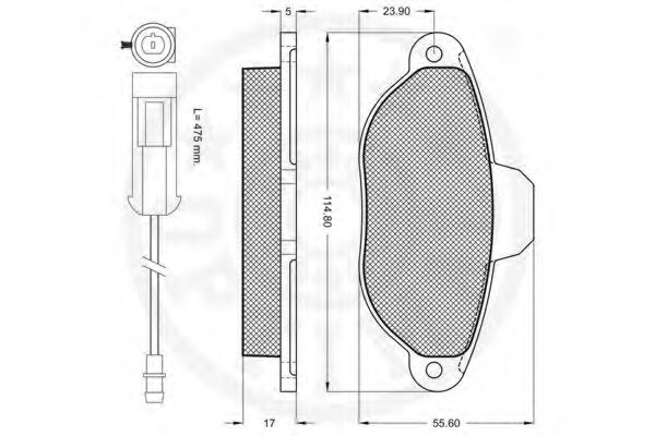 Комплект тормозных колодок, дисковый тормоз OPTIMAL 9898