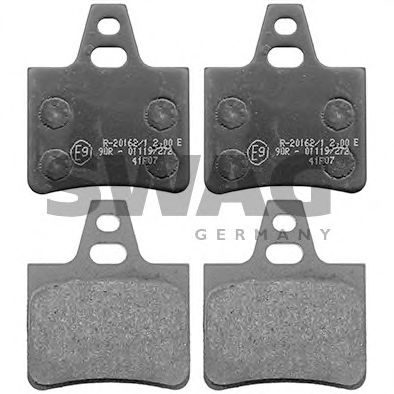 Комплект тормозных колодок, дисковый тормоз SWAG 64 11 6040