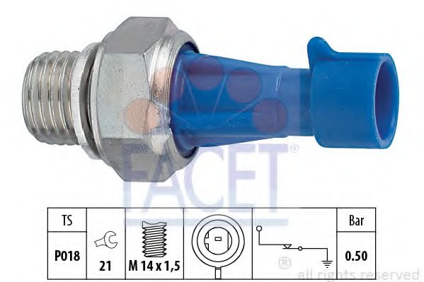 Датчик давления масла FACET 7.0143