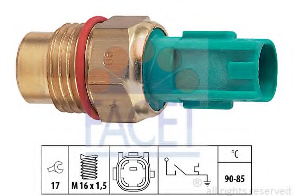 Термовыключатель, вентилятор радиатора FACET 7.5266