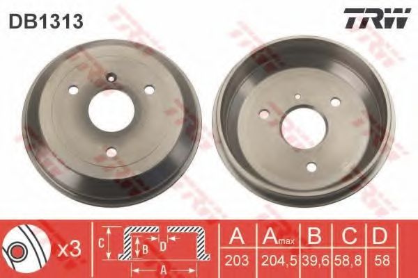 Тормозной барабан TRW DB1313