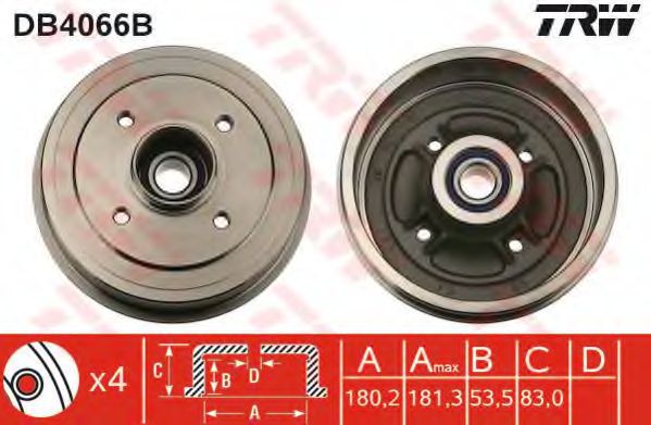 Тормозной барабан TRW DB4066B