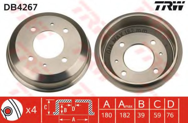 Тормозной барабан TRW DB4267