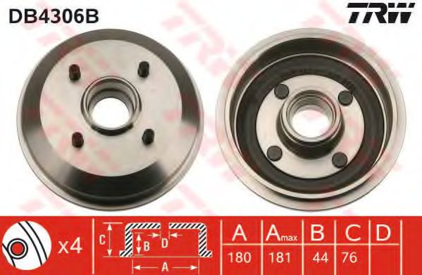 Тормозной барабан TRW DB4306B