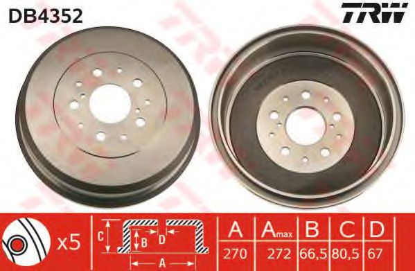 Тормозной барабан TRW DB4352