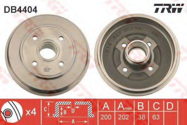 Тормозной барабан TRW DB4404