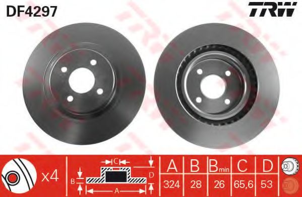 Тормозной диск TRW DF4297