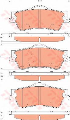 Комплект тормозных колодок, дисковый тормоз TRW GDB7716