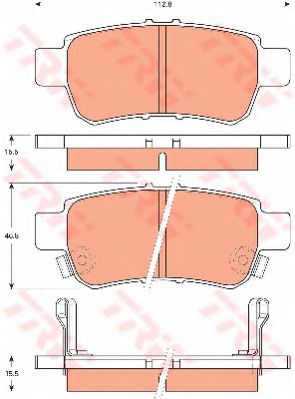 Комплект тормозных колодок, дисковый тормоз TRW GDB7726