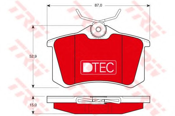 Комплект тормозных колодок, дисковый тормоз TRW GDB823DTE