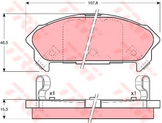 Комплект тормозных колодок, дисковый тормоз TRW GDB890
