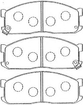 Комплект тормозных колодок, дисковый тормоз AISIN E1N009