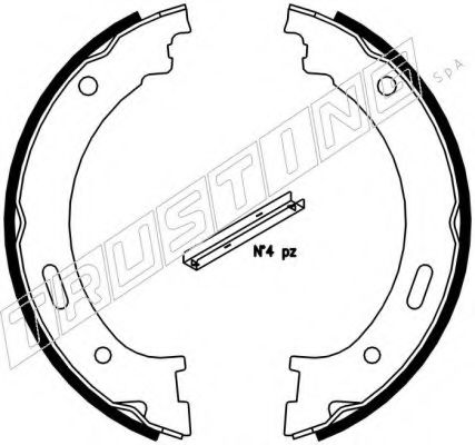 Комплект тормозных колодок, стояночная тормозная система TRUSTING 088.236