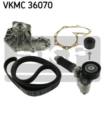 Водяной насос + комплект ручейковых ремней SKF VKMC 36070
