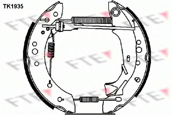 Комплект тормозных колодок FTE TK1935