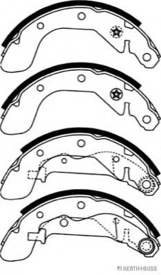 Комплект тормозных колодок HERTH+BUSS JAKOPARTS J3500907
