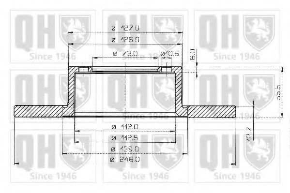 Тормозной диск QUINTON HAZELL BDC3154