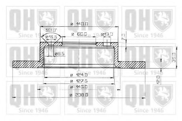 Тормозной диск QUINTON HAZELL BDC3245