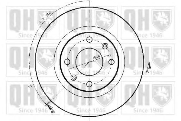 Тормозной диск QUINTON HAZELL BDC3247