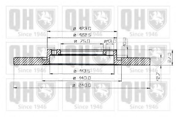 Тормозной диск BACHMANN 2112